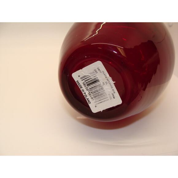 LSA International Art Glass Vase RED 12'' Hand Blown Heavy Gorgeous Poland SEE - Picture 6 of 6